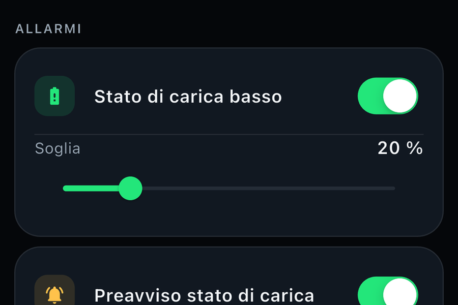 Allarmi e notifiche — Deeck on iPhone